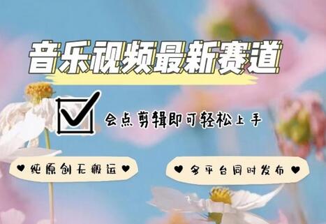 音乐视频赛道最新玩法，纯原创不违规，可所有平台同时发布，会点剪辑即可轻松拿捏萌宝之家-游戏资源站丨手游源码丨页游源码丨端游源码丨架设视频教程丨网赚项目丨萌宝之家
