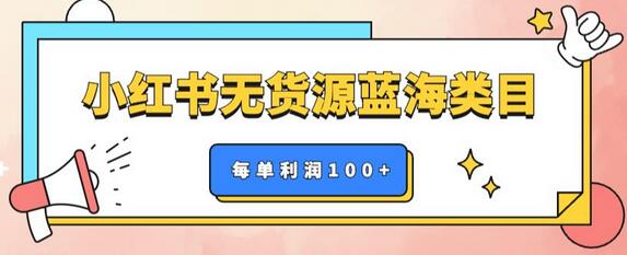小红书无货源做蓝海类目【每单利润50-200+】，单月轻松过万萌宝之家-游戏资源站丨手游源码丨页游源码丨端游源码丨架设视频教程丨网赚项目丨萌宝之家