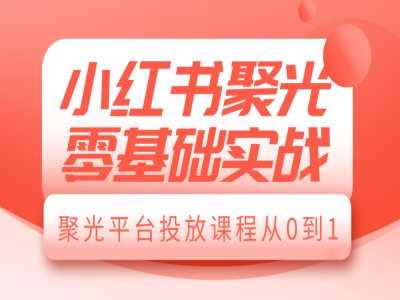 小红书聚光零基础实战，聚光平台投放课程从0到1萌宝之家-游戏资源站丨手游源码丨页游源码丨端游源码丨架设视频教程丨网赚项目丨萌宝之家