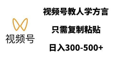 视频号教人学方言，只需复制粘贴，日入多张萌宝之家-游戏资源站丨手游源码丨页游源码丨端游源码丨架设视频教程丨网赚项目丨萌宝之家
