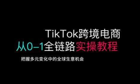 TikTok跨境电商从0-1全链路全方位实操教程，把握多元变化中的全球生意机会萌宝之家-游戏资源站丨手游源码丨页游源码丨端游源码丨架设视频教程丨网赚项目丨萌宝之家