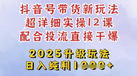 2025全新升级抖音带货玩法，一天纯利四位数，从剪辑到选品再到发布投流，超详细玩法揭秘萌宝之家-游戏资源站丨手游源码丨页游源码丨端游源码丨架设视频教程丨网赚项目丨萌宝之家